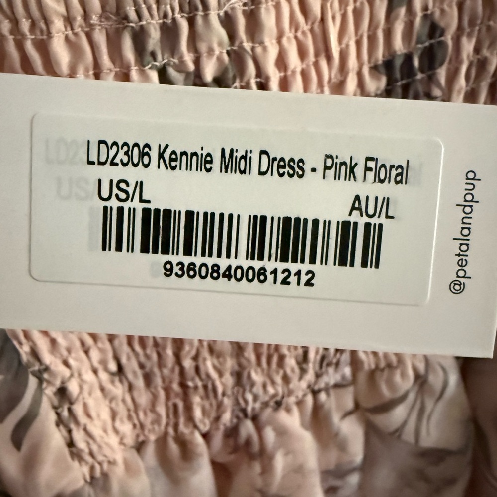 Petal + Pup Kennie Pink Floral Peplum Midi – L (NWT) - Picture 7 of 7